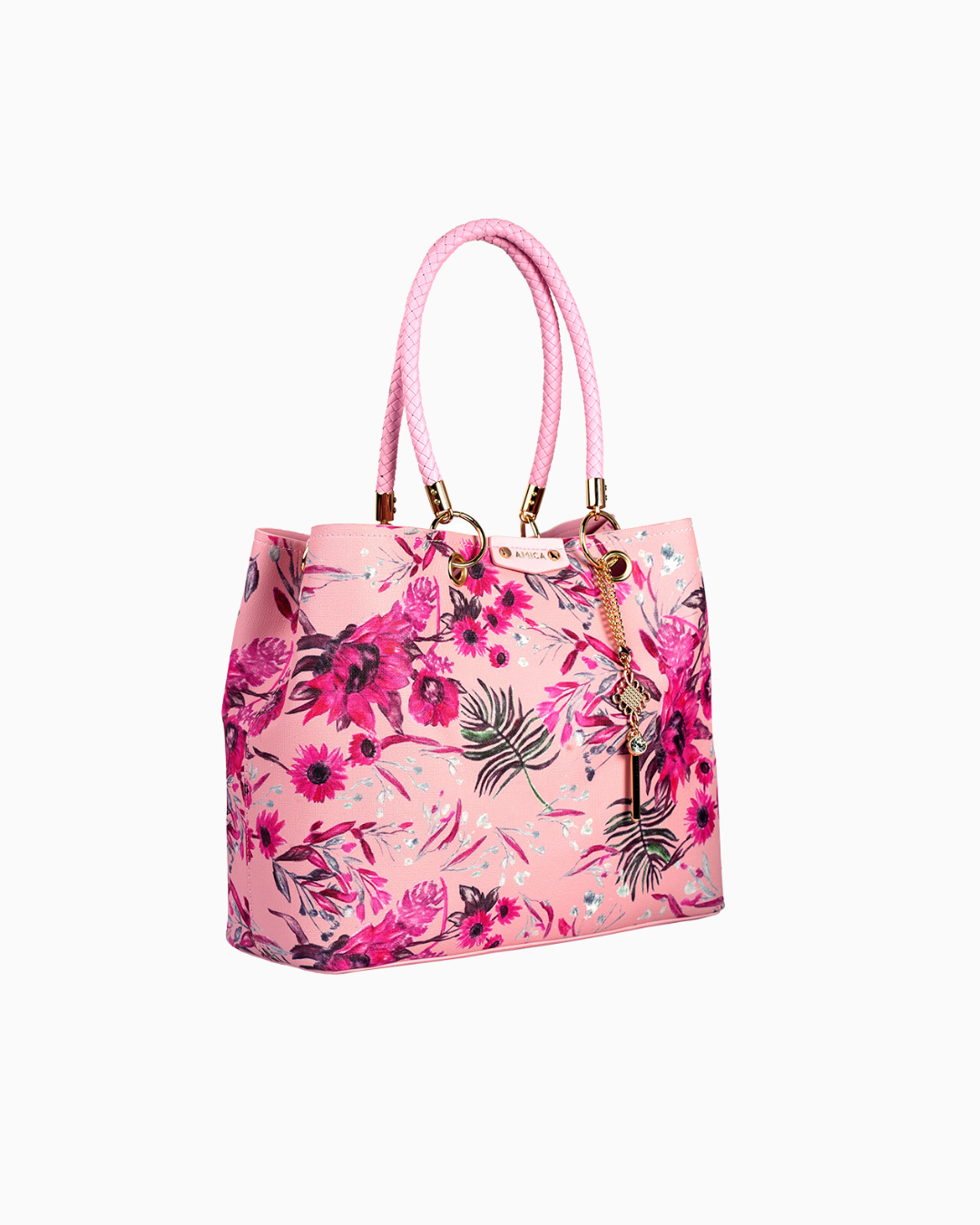 AMICA Amoura Pink Floral Ladies Handbag