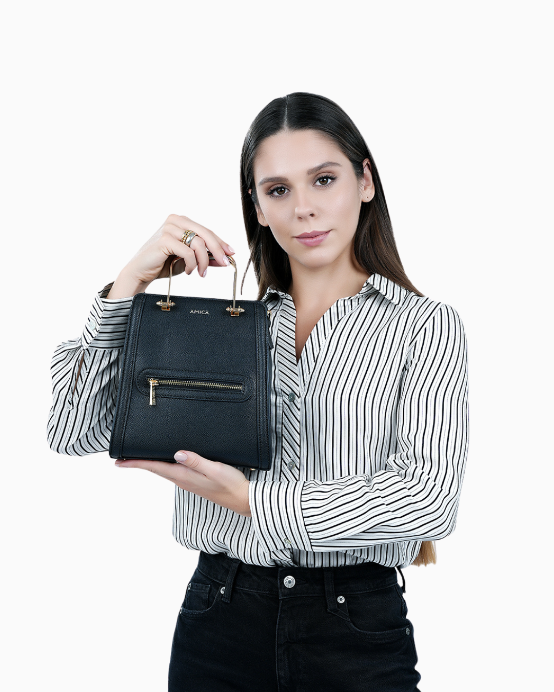 Amica Aurelia Black Ladies Crossbody Bag