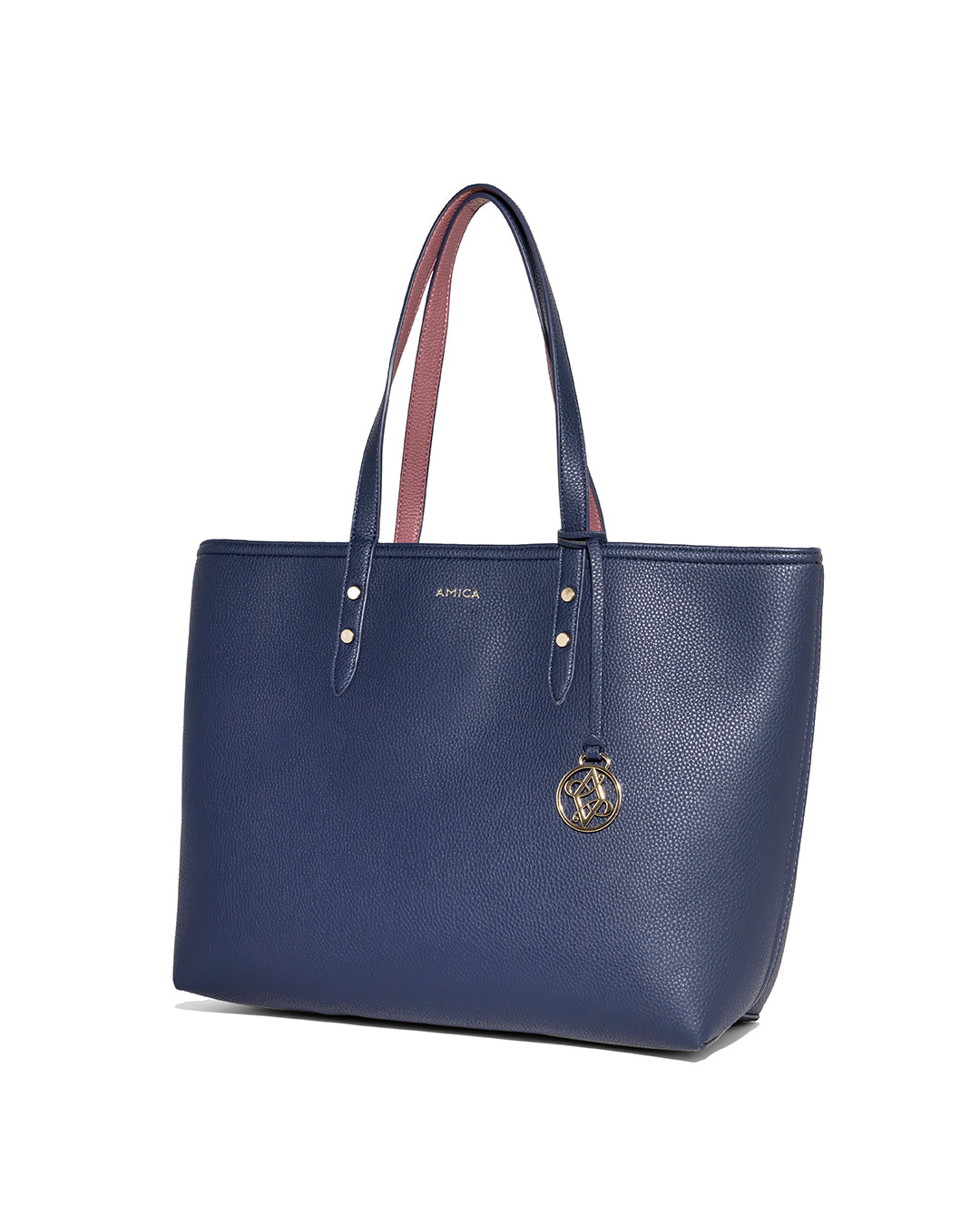 Amica Leonie Navy-Blue/Maroon Tote Bag