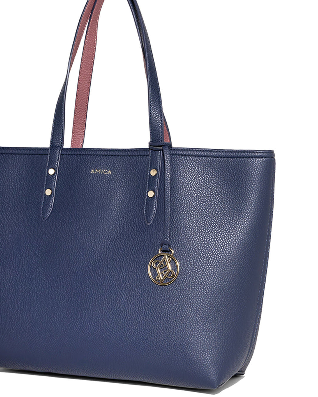 Amica Leonie Navy-Blue/Maroon Tote Bag