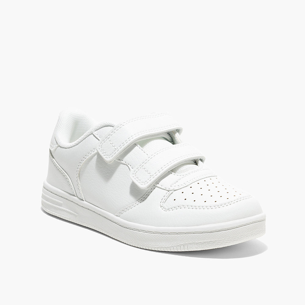 Amica Double Velcro Trainer Shoes - White