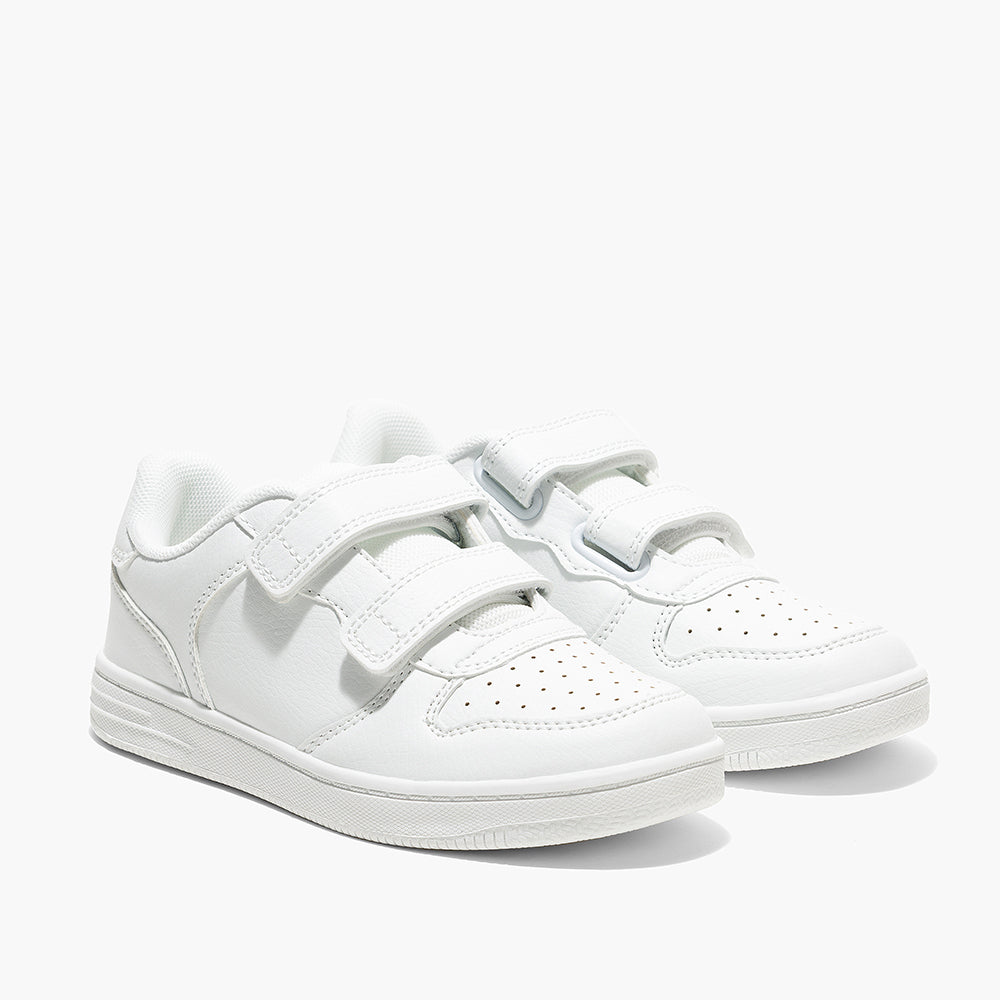 Amica Double Velcro Trainer Shoes - White