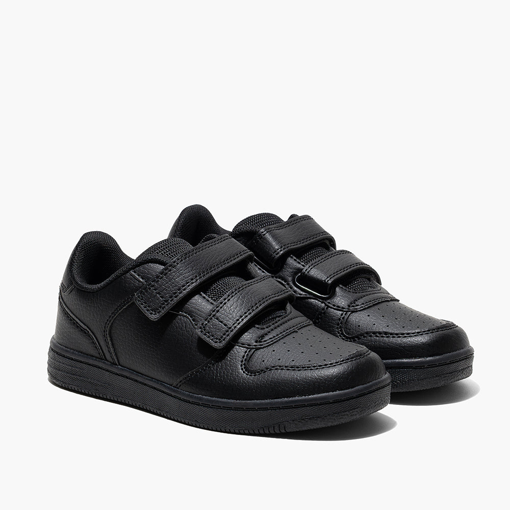Amica Double Velcro Trainer Shoes - Black