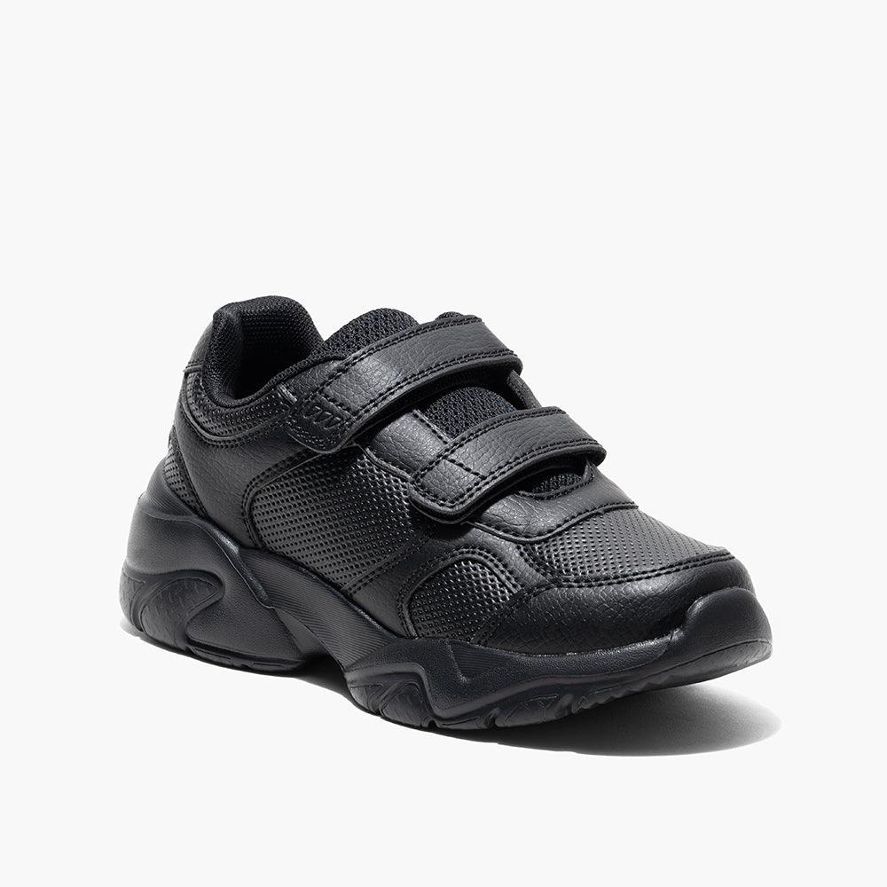 Amica Double Velcro Sports Shoes - Black