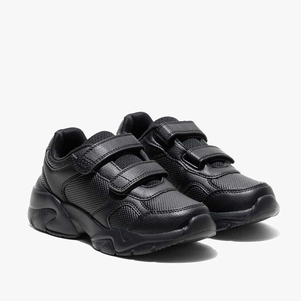 Amica Double Velcro Sports Shoes - Black