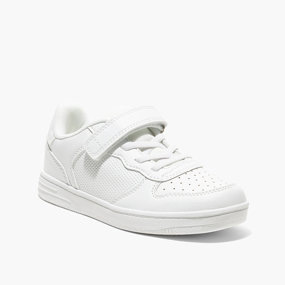 Amica Single Velcro Trainer Shoes - White