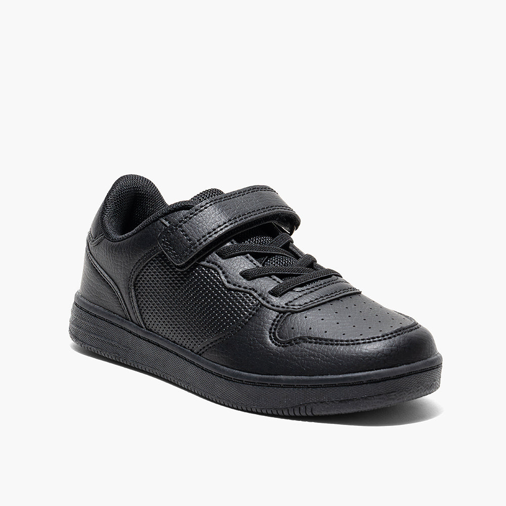 Amica Single Velcro Trainer Shoes - Black