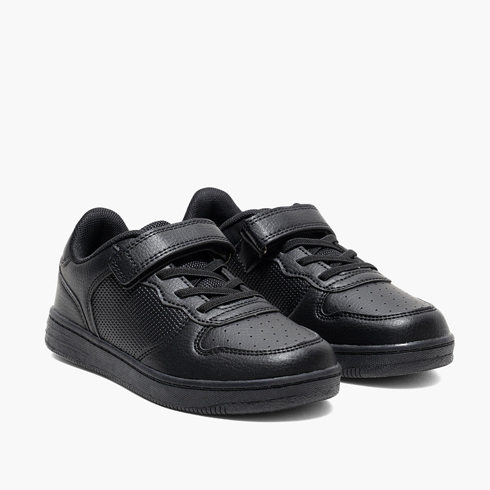 Amica Single Velcro Trainer Shoes - Black