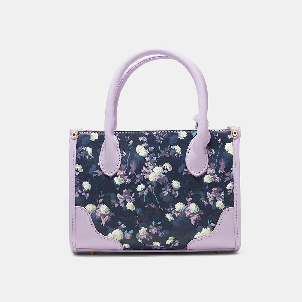 AMICA Flori Medium Tote Bag for Girls & Women - Purple