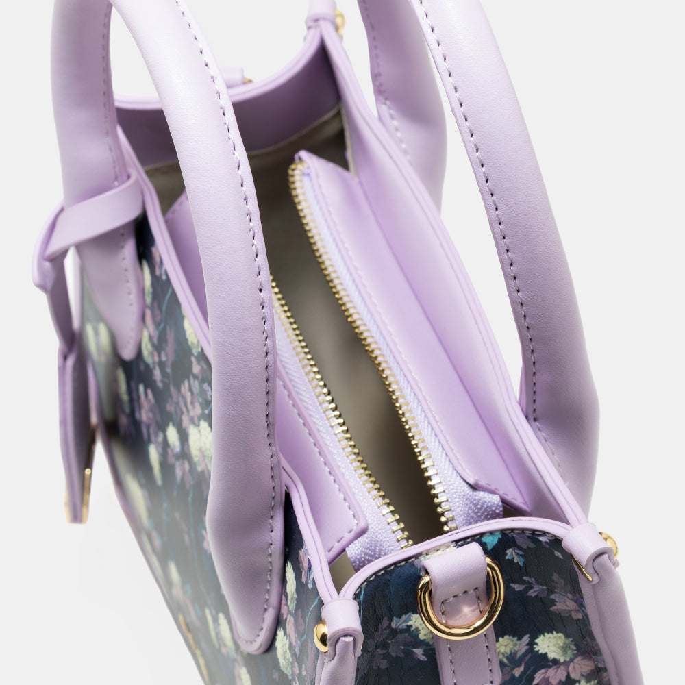 AMICA Flori Medium Tote Bag for Girls & Women - Purple