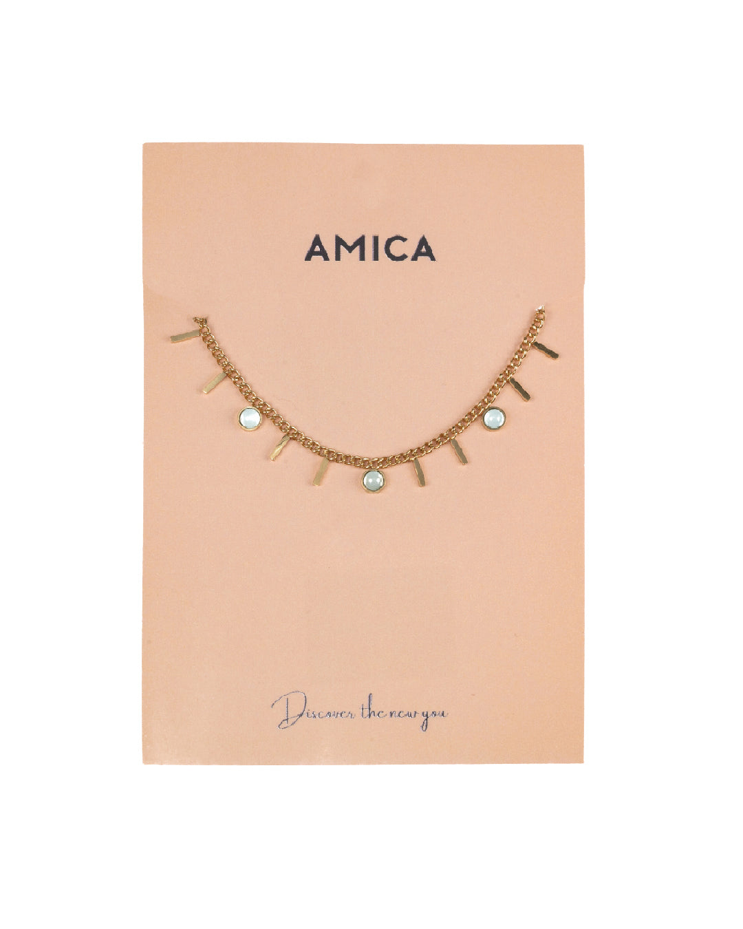 Amica Light Gold Metallic Gold-Plated Chain