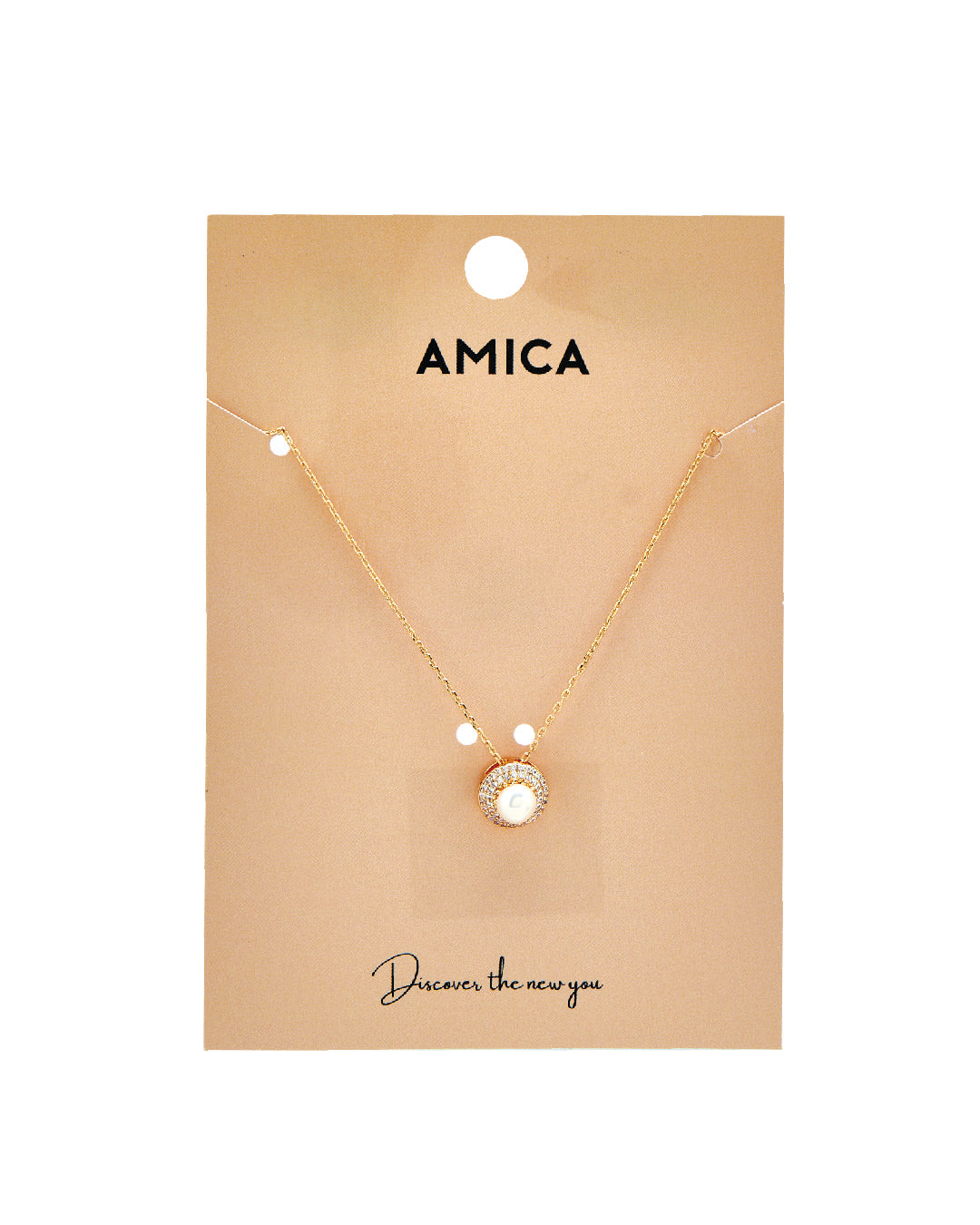 Amica Light Gold Metallic Gold-Plated Chain