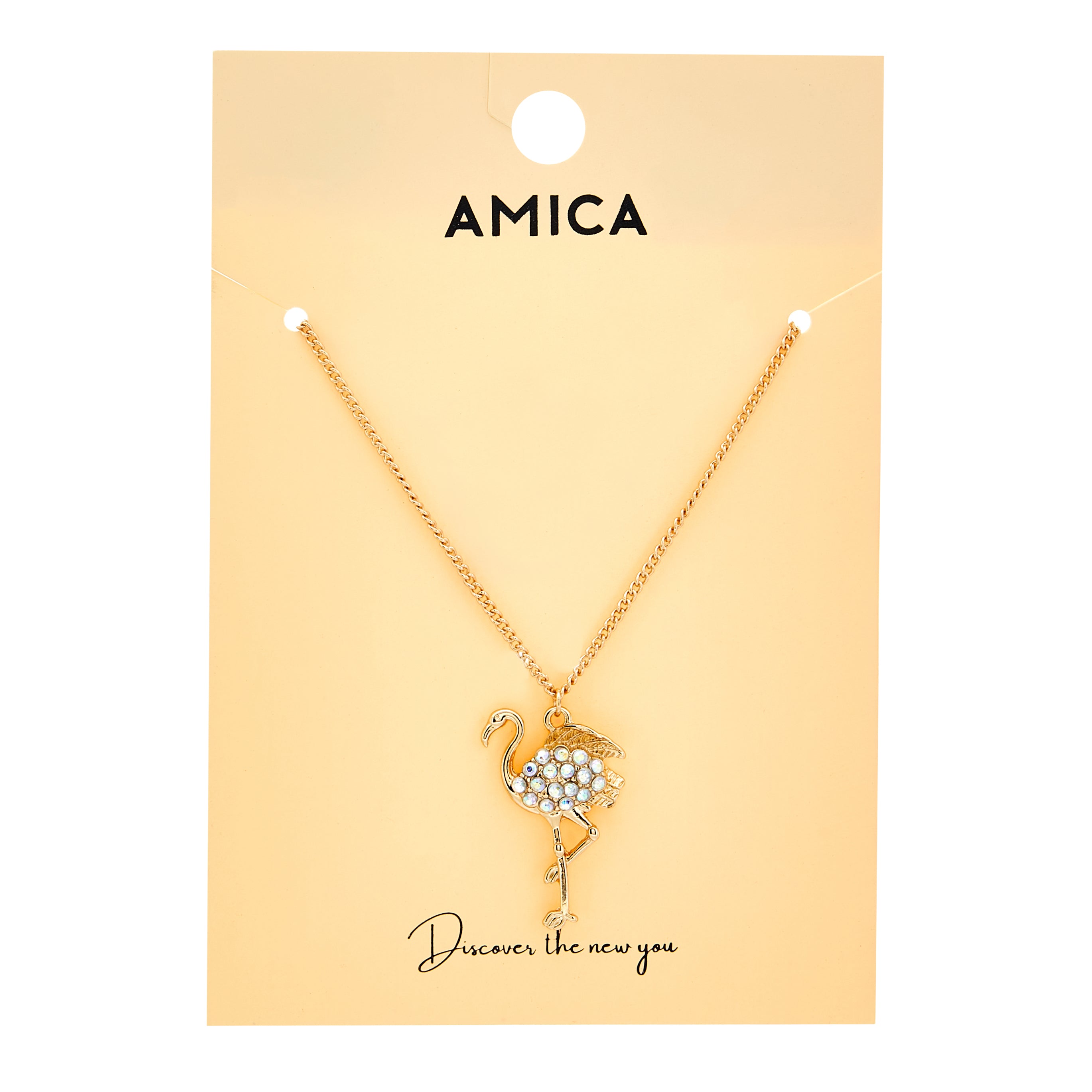 Amica Light Gold Metallic Gold-Plated Chain