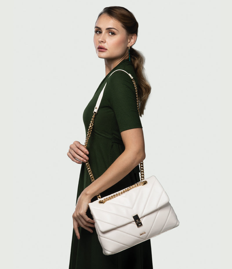 Amica Adelina Off White Crossbody Bag