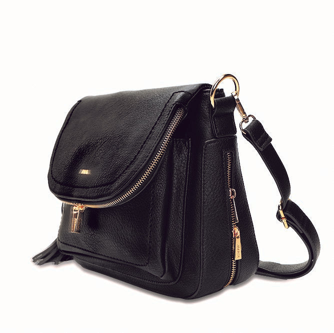 Amica Carina  Black Crossbody Bag