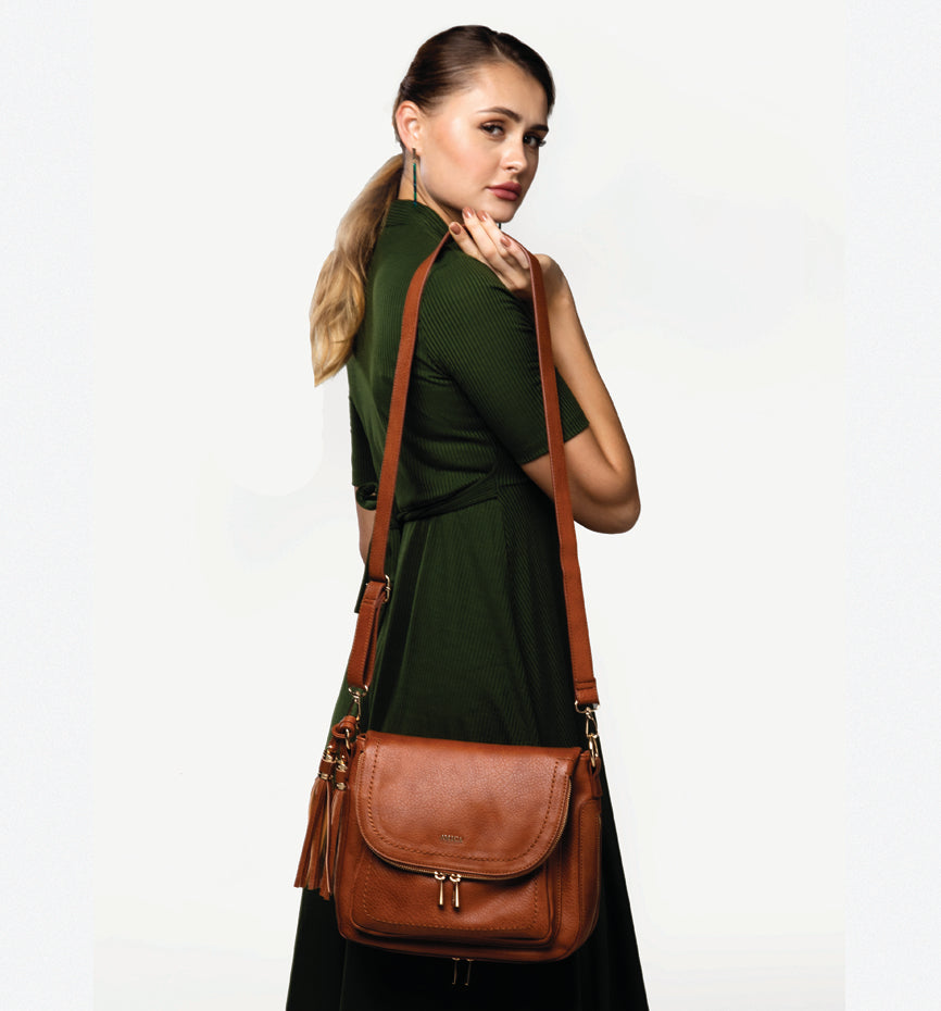 Amica Carina Tan Crossbody Bag