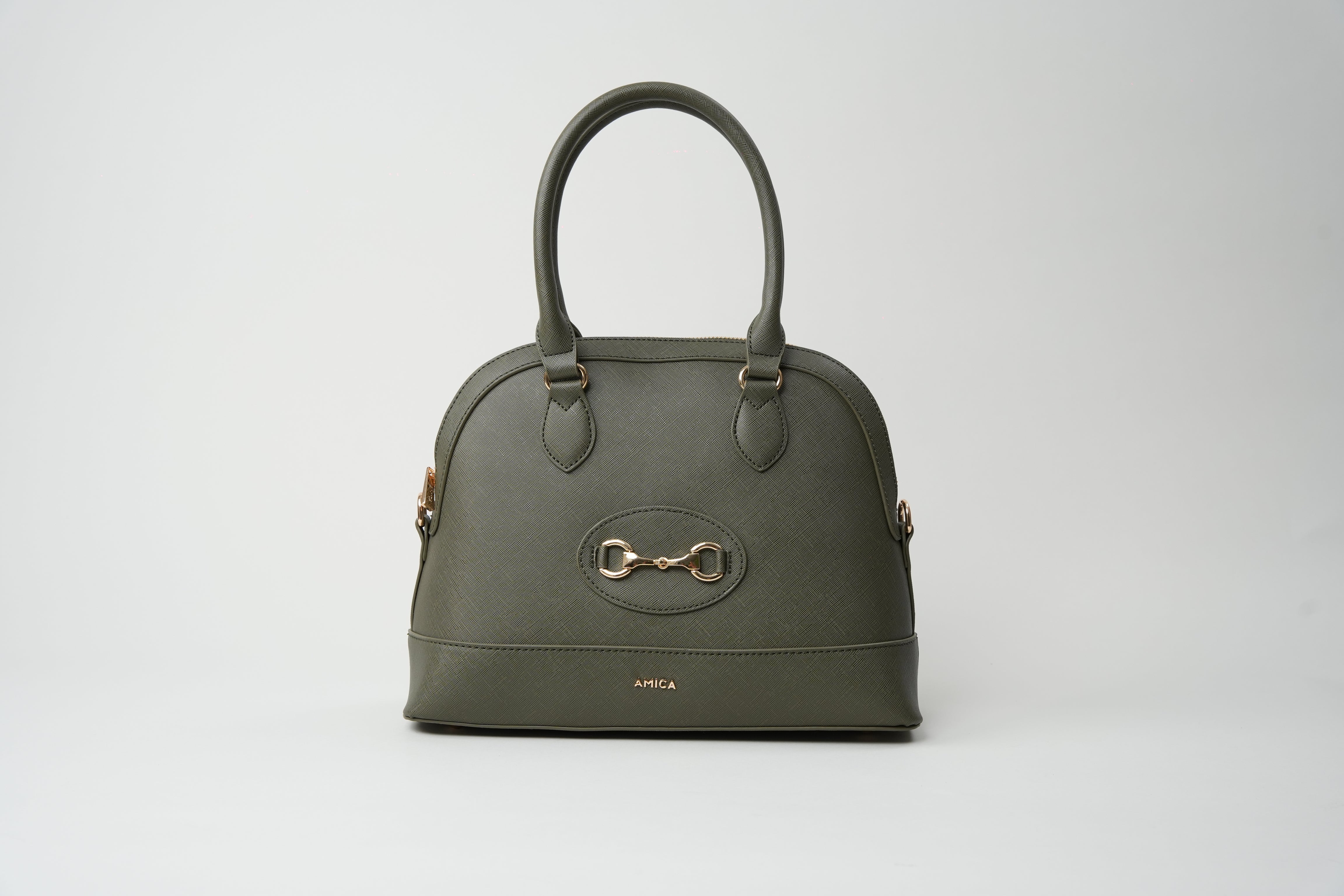 AMICA Evita Green Ladies Handbag