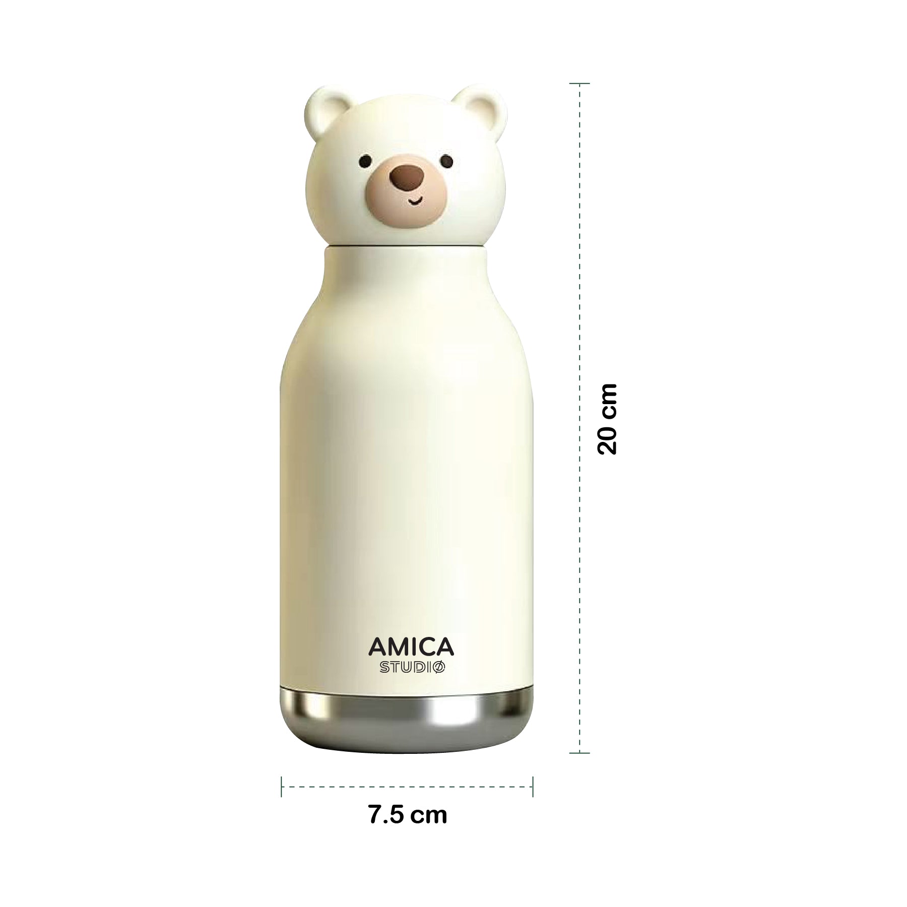 Kids Water Bottle Insulated - Snowy the Polar Bear | AMICA STUDIO