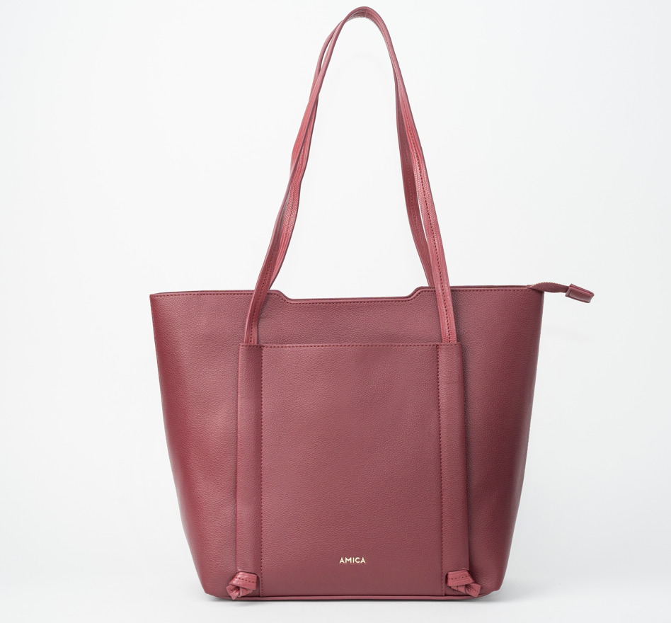 Amica Evelina Wine Red Tote Bag