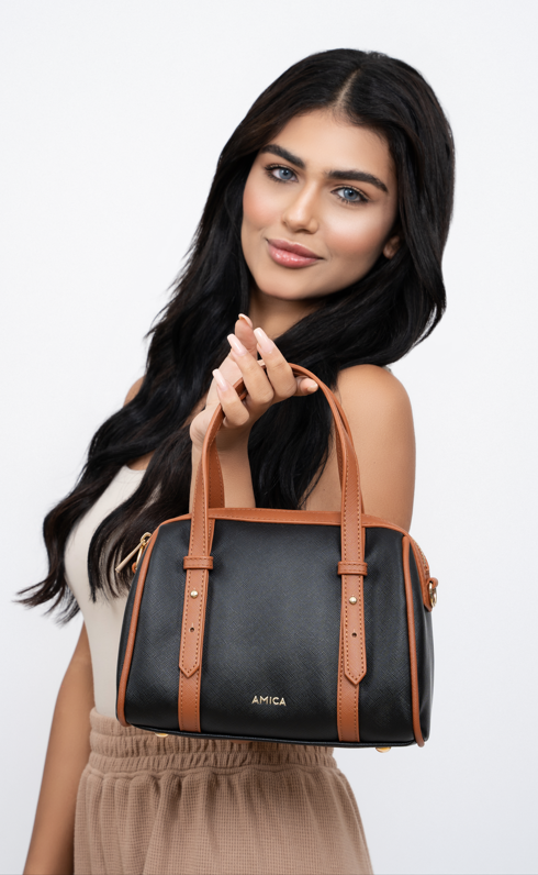 Amica Black/Tan Mini Bag