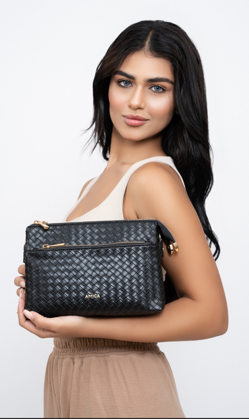 Amica Lucia Black Crossbody Bag