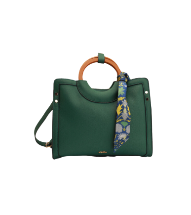 Green ladies handbag UAE close-up detail