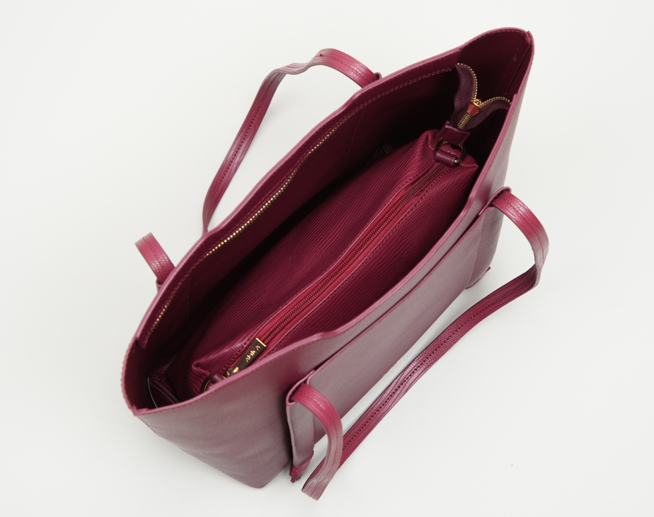 Amica Evelina Wine Red Tote Bag