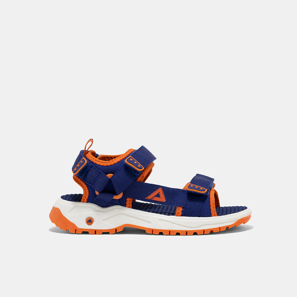 Navy blue kids sandals UAE side view with cushioned sole