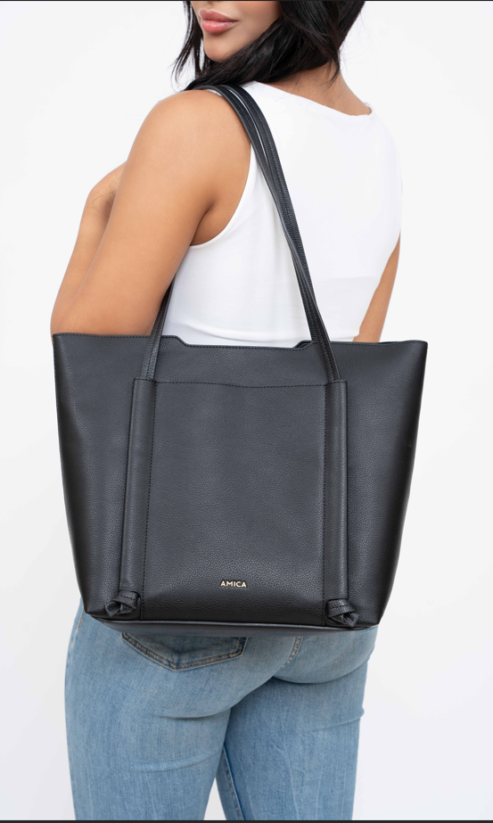 Amica Evelina Black Tote Bag