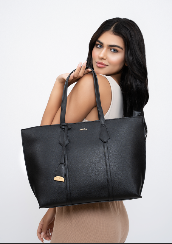 Amica Marcia Black Tote Bag